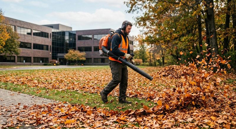 Roof Leaf Blowing
