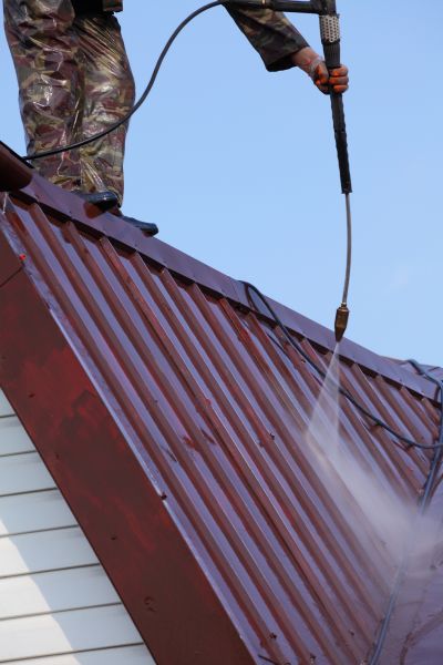 Aluminum Roof Power Washing