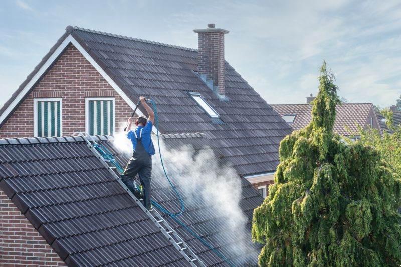 Cleaning a Roof with Pressure Washers